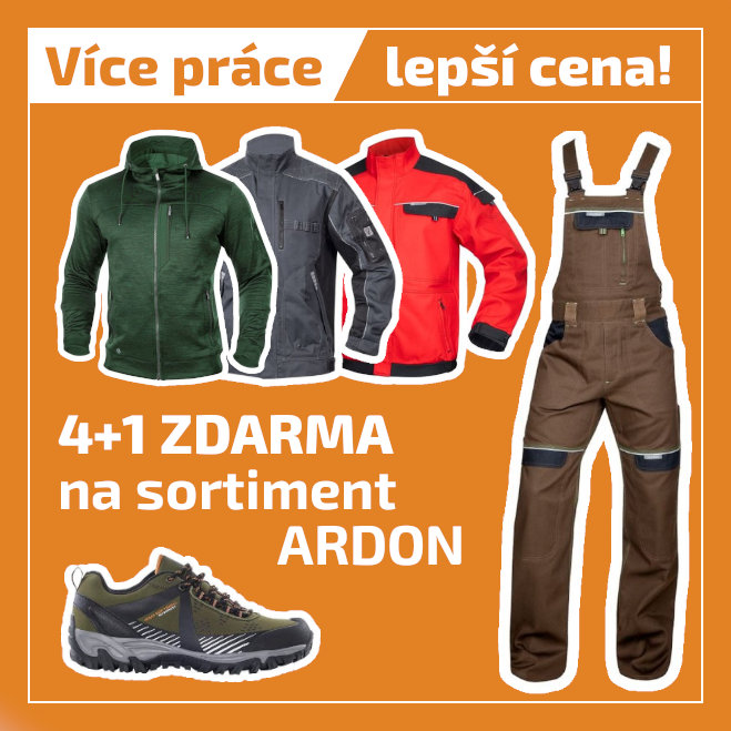 Pracovní oblečení ARDON akce 4+1 zdarma